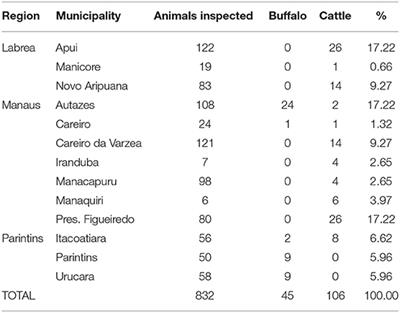 Epidemiological Study of Mycobacterium bovis Infection in Buffalo and Cattle in Amazonas, Brazil